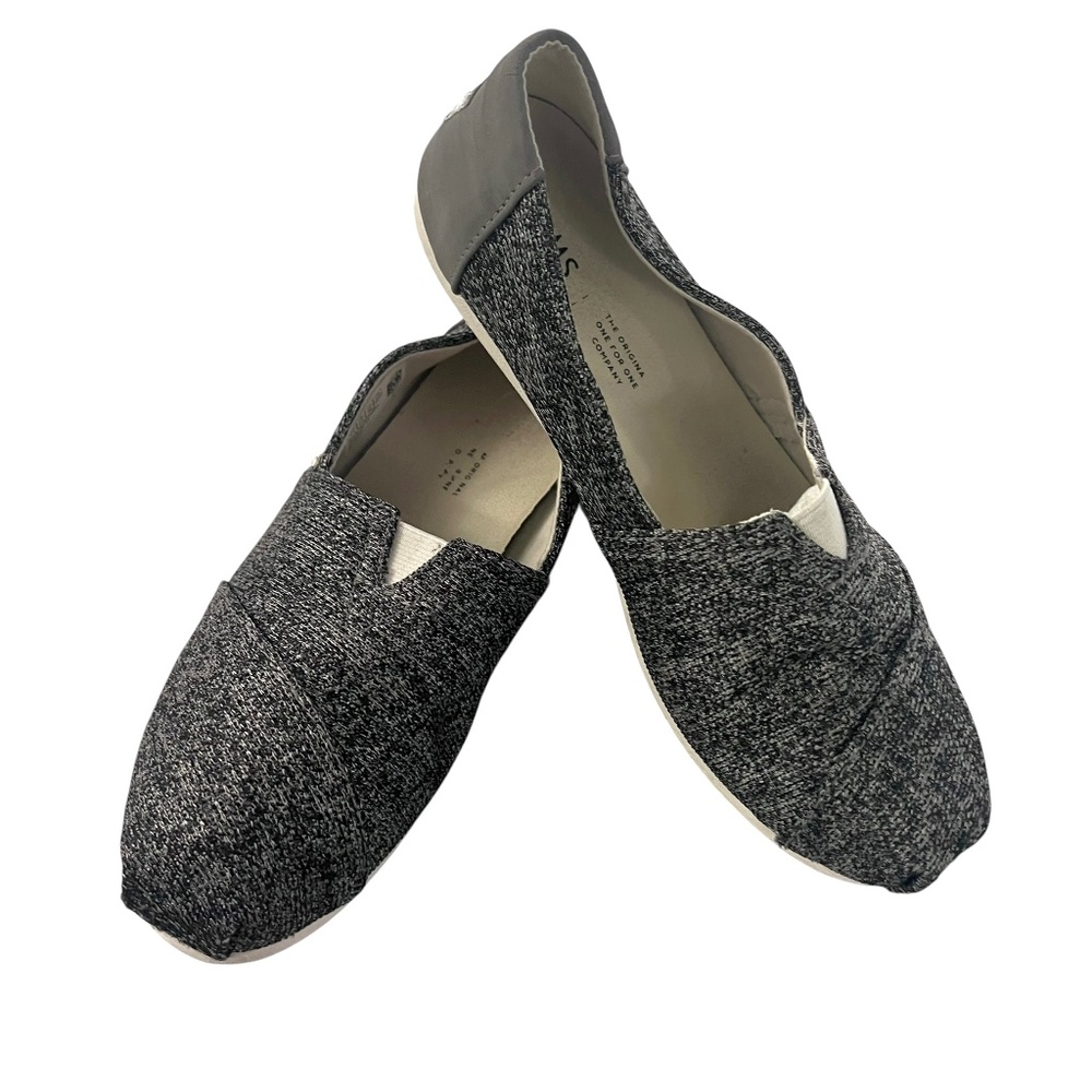 Toms Black Tweed Shoes Women's 7.5